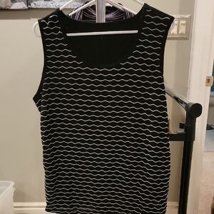 Coldwater Creek Classic Black Patterned Top